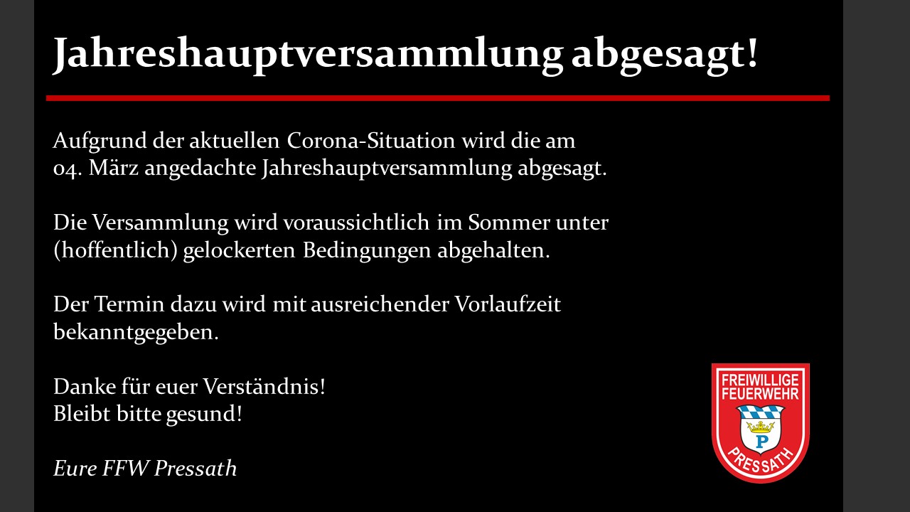 You are currently viewing Absage Jahreshauptversammlung!