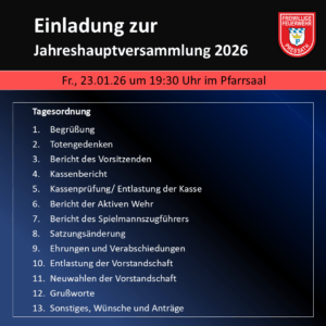 Mehr über den Artikel erfahren Ankündigung: Jahreshauptversammlung 2026